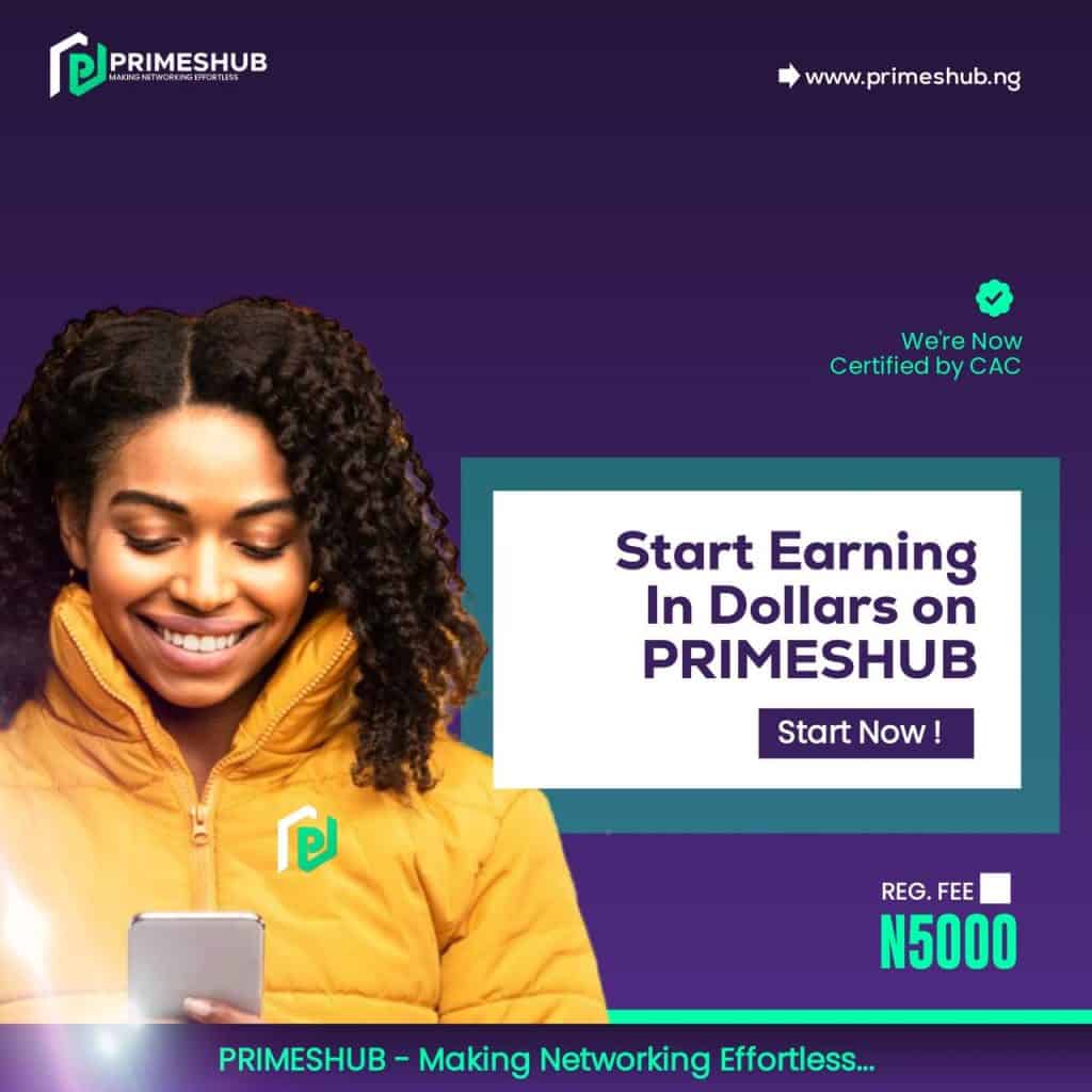 Start Earning in Dollars on Primeshub