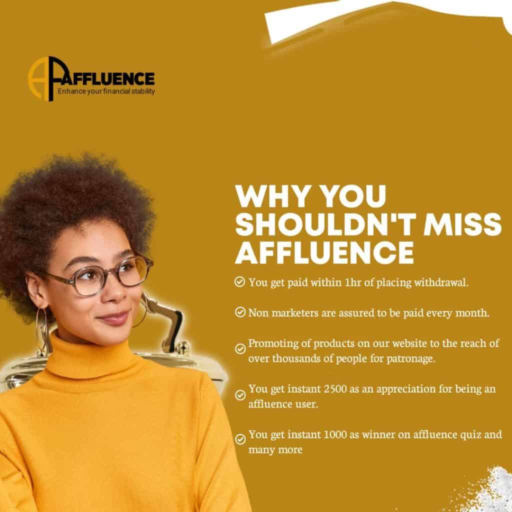 Why you should Join Affluence