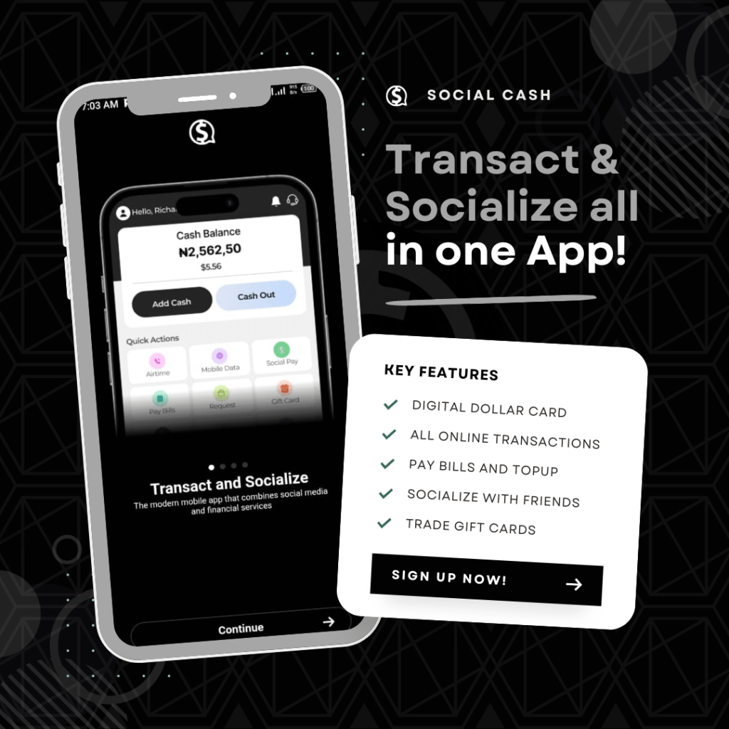 Social Cash: Transact and Socialize in one App